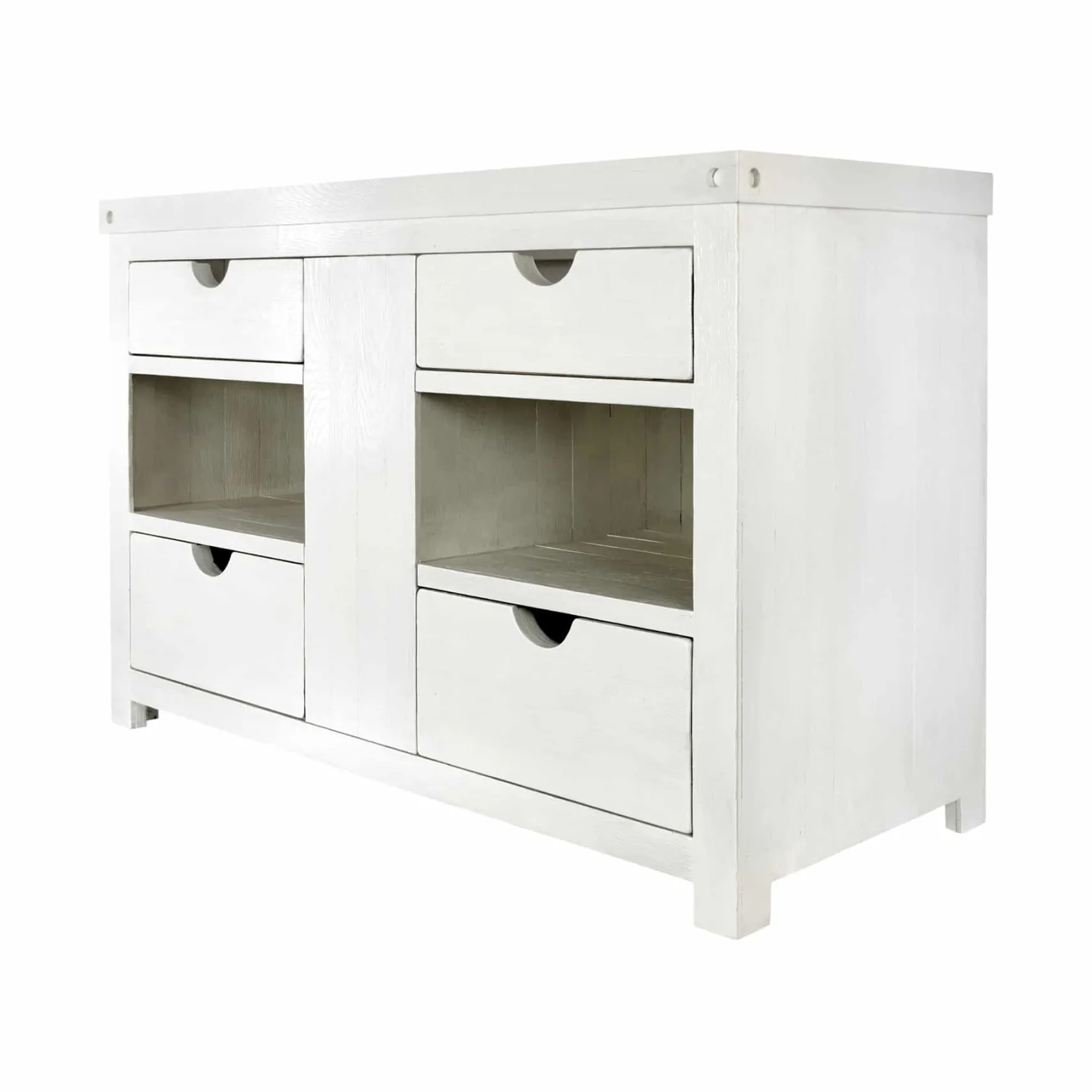 Native Trails 48" Rustic Freestanding Vanity Base in Blanc, Reclaimed Oak Wood, Vintner's Collection, VNW480