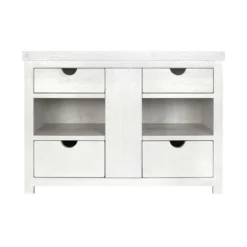 Native Trails 48" Rustic Freestanding Vanity Base in Blanc, Reclaimed Oak Wood, Vintner's Collection, VNW480