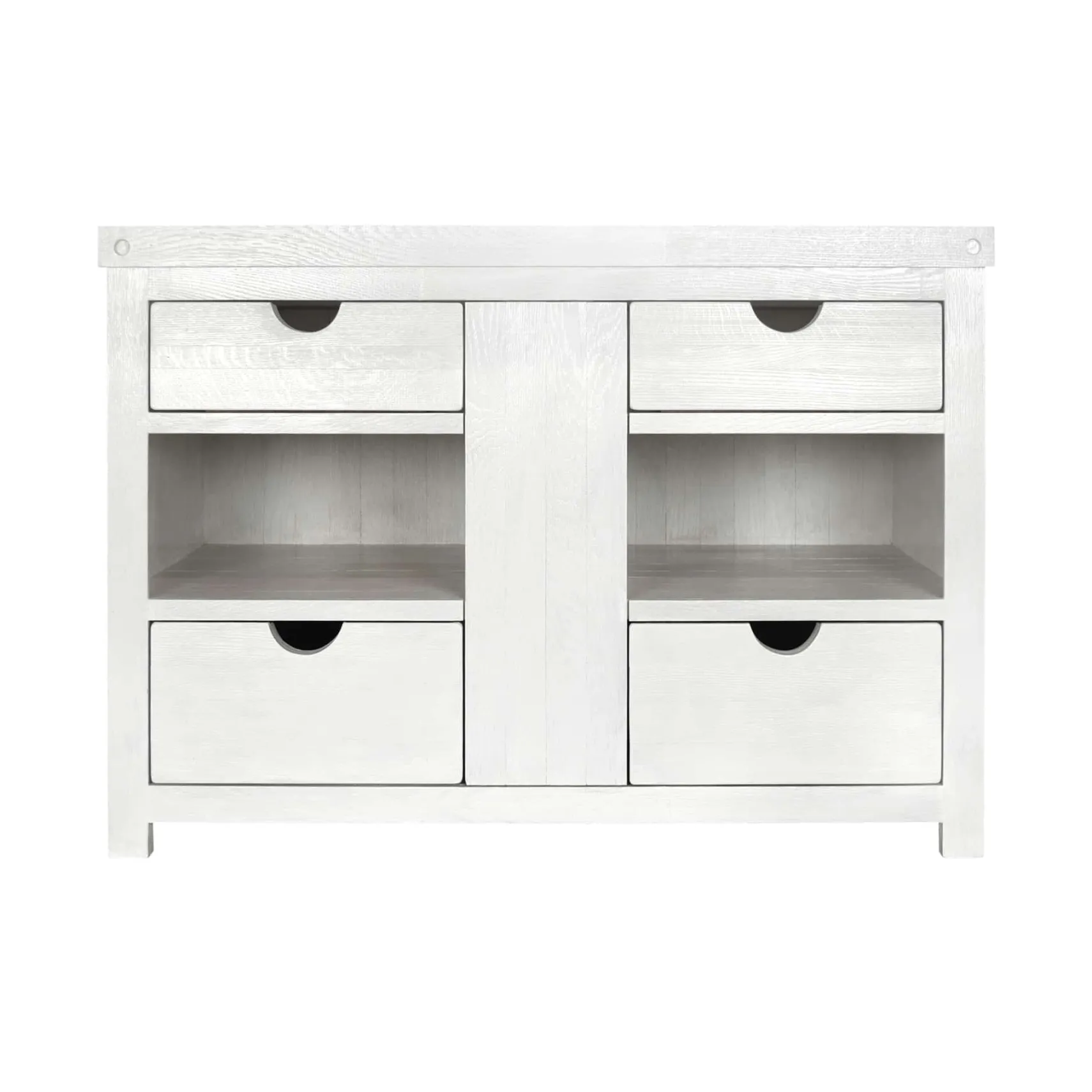 Native Trails 48" Rustic Freestanding Vanity Base in Blanc, Reclaimed Oak Wood, Vintner's Collection, VNW480