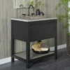 Native Trails 30" Solace Freestanding Vanity Base in Midnight Oak with Ash Shelf, VNO308-A