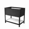 Native Trails 36" Solace Freestanding Vanity Base, Midnight Oak, Pearl Shelf, VNO368-P