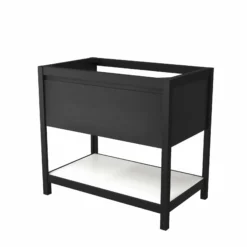 Native Trails 36" Solace Freestanding Vanity Base, Midnight Oak, Pearl Shelf, VNO368-P