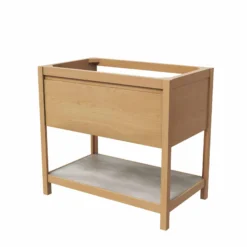 Native Trails 36" Solace Freestanding Vanity Base, Sunrise Oak, Ash Shelf, VNO361-A