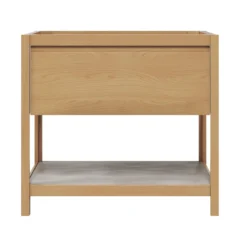 Native Trails 36" Solace Freestanding Vanity Base, Sunrise Oak, Ash Shelf, VNO361-A
