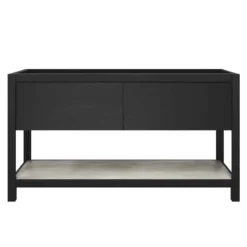 Native Trails 60" Solace Freestanding Reclaimed Wood Vanity Base in Midnight Oak with Ash Shelf, VNO608-A