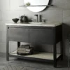 Native Trails 48" Solace Freestanding Vanity Base in Midnight Oak with Ash Shelf, VNO488-A