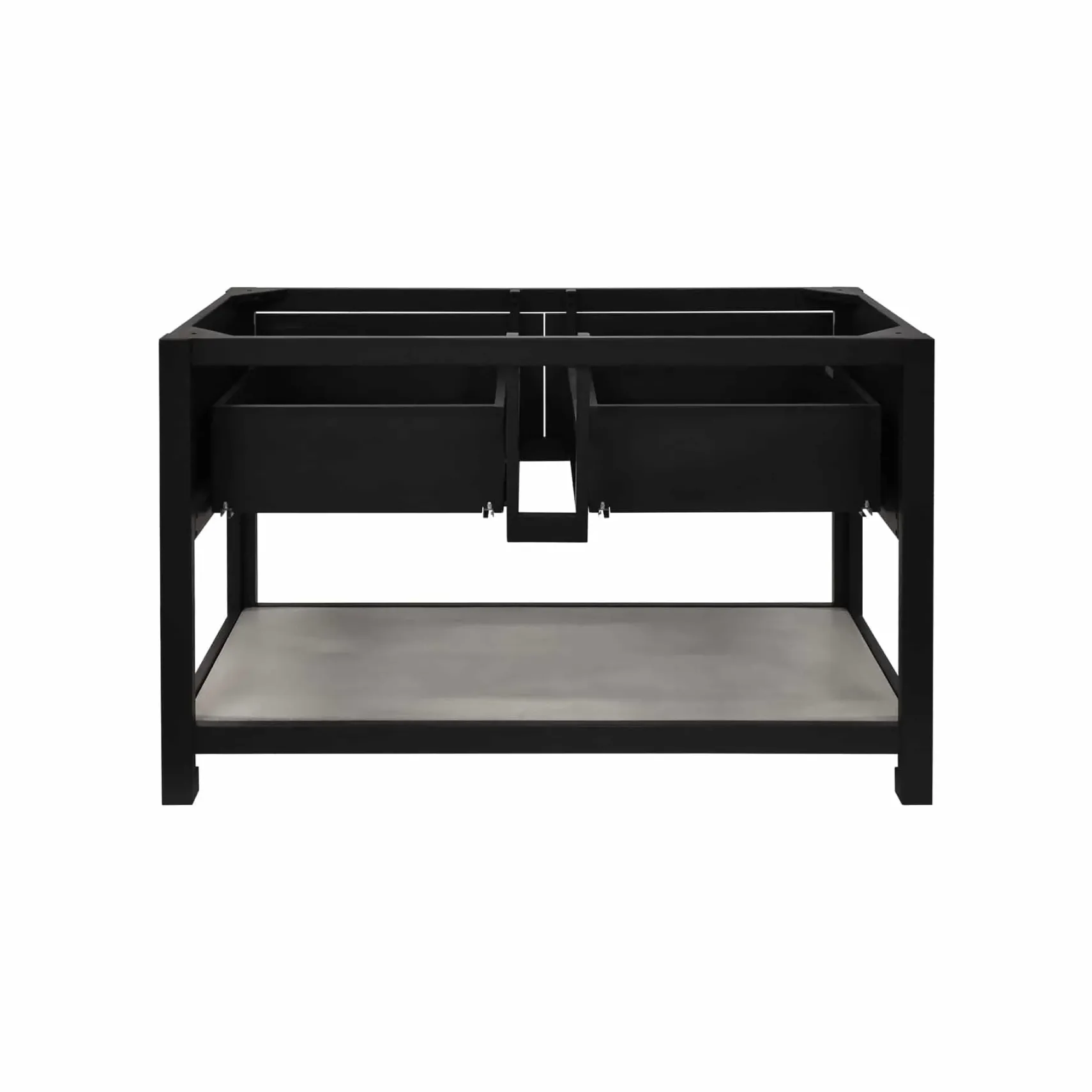 Native Trails 48" Solace Freestanding Vanity Base in Midnight Oak with Ash Shelf, VNO488-A