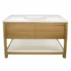 Native Trails 48" Solace Vanity Base in Sunrise Oak with Palomar Vanity Top and Sink, Pearl, VNO481-P-NSVNT48-P