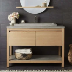 Native Trails 48" Solace Vanity Base in Sunrise Oak with Ash Shelf, VNO481-A