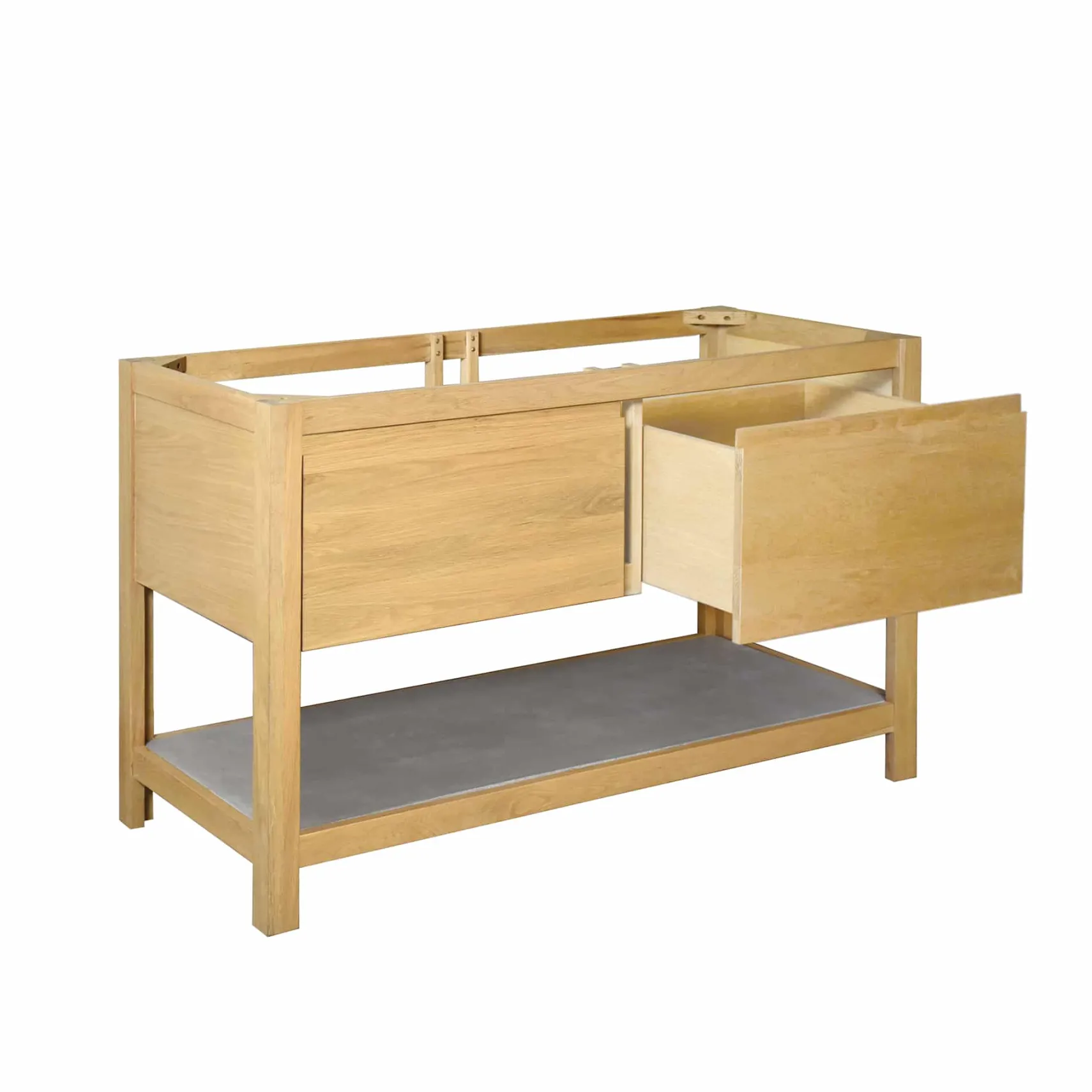 Native Trails 48" Solace Vanity Base in Sunrise Oak with Ash Shelf, VNO481-A