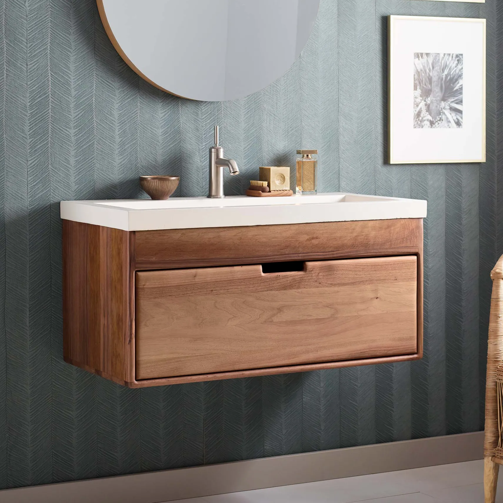Native Trails 36" Topanga Floating Wall Mount Vanity Base, VNA201