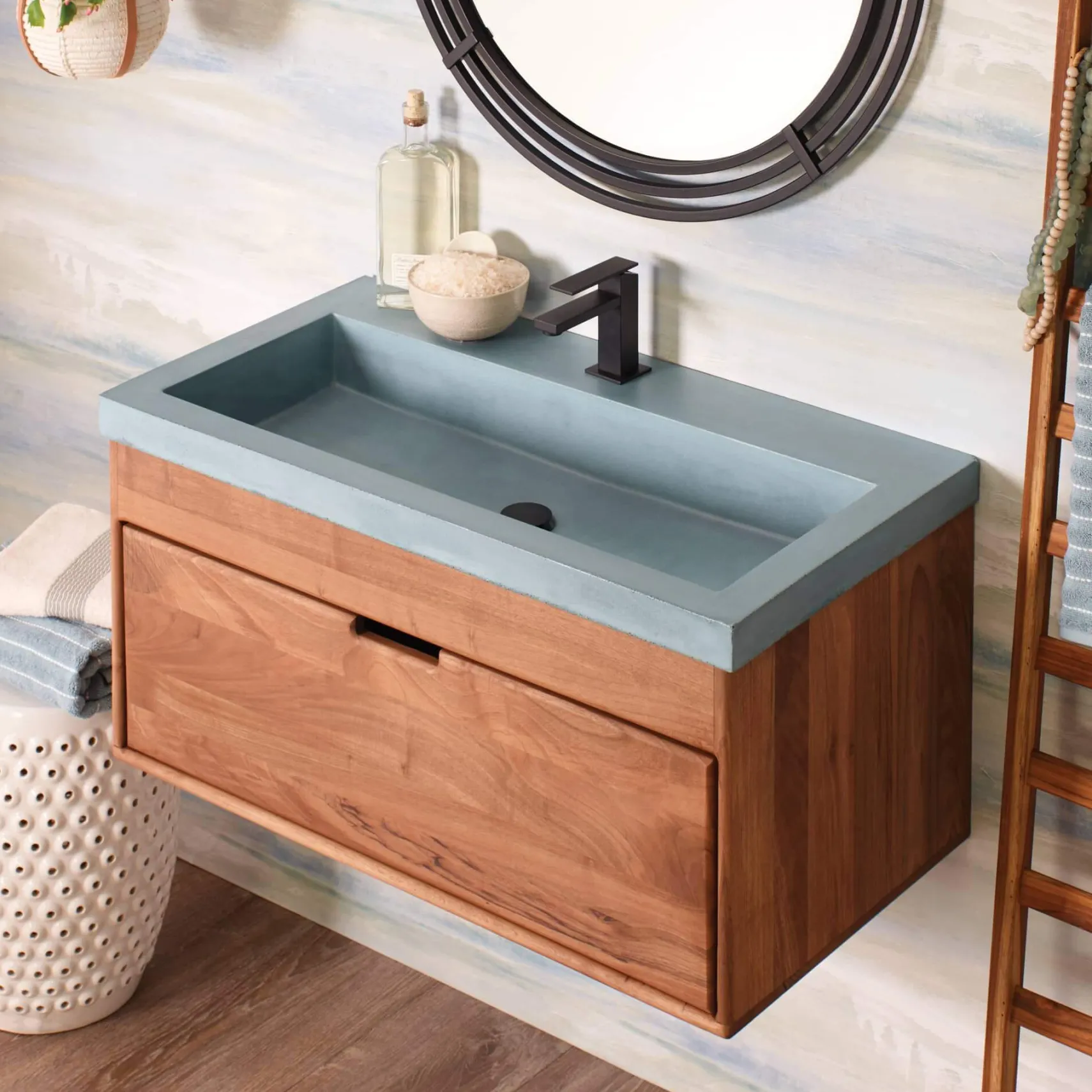 Native Trails 36" Topanga Floating Wall Mount Vanity Base, VNA201