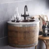 Native Trails 24" Wall Mount Floating Vanity Base in Bordeaux, VNW241