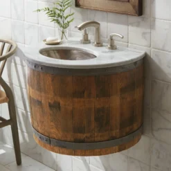 Native Trails 24" Wall Mount Floating Vanity Base in Bordeaux, VNW241