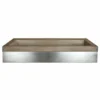 Native Trails 36" Zaca Vanity Base with NativeStone Trough Sink in Earth, VNS36S-NSL3619-E