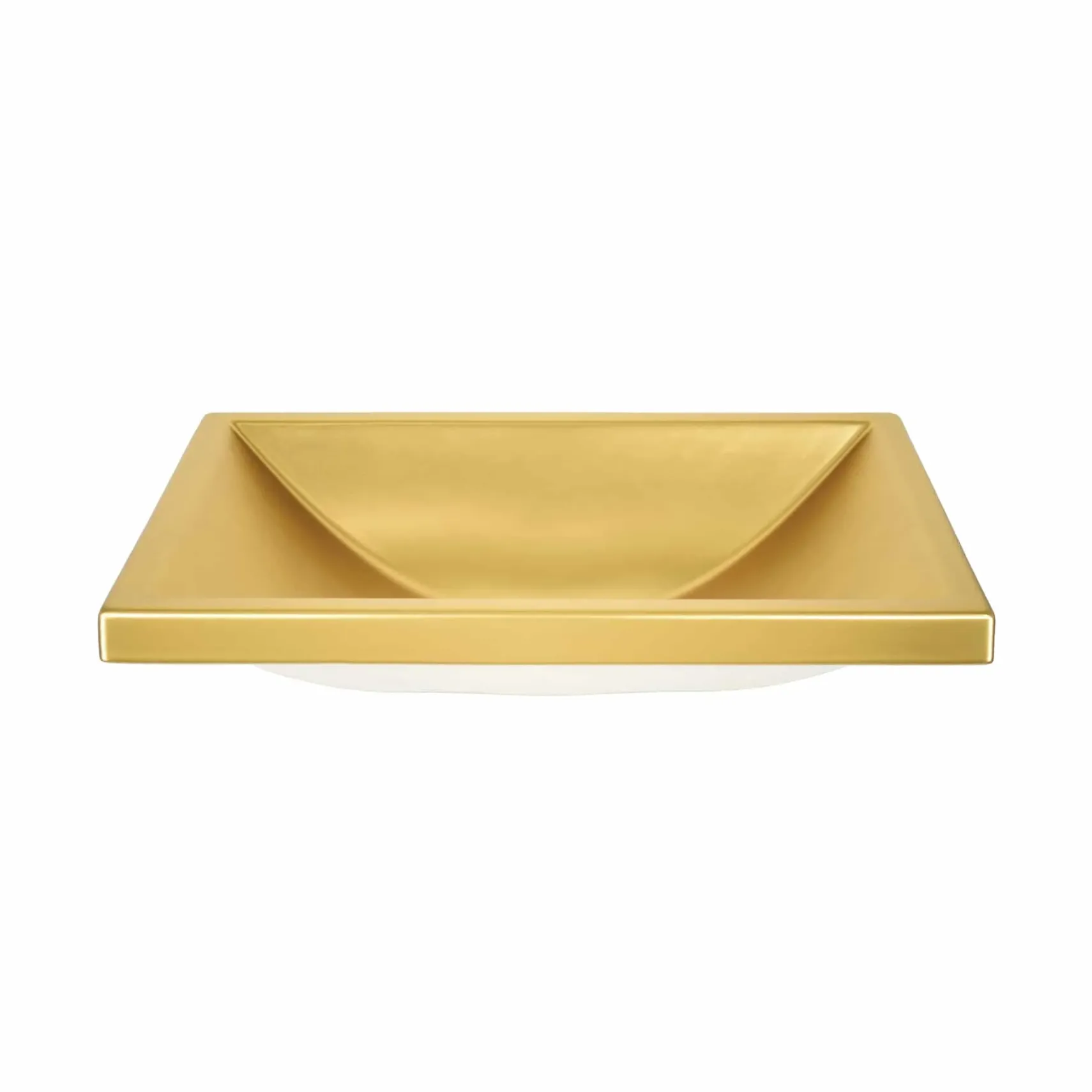 Native Trails Amara 20" x 14" Rectangle Fireclay Bathroom Sink, Matte Gold, PML2014-G