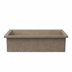 Native Trails Anacapa 21" x 15.5" Rectangle Undermount NativeStone Concrete ADA Bathroom Sink, Earth, NSL2116-E