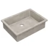 Native Trails Anacapa 21" x 15.5" Rectangle Undermount NativeStone Concrete ADA Bathroom Sink, Ash, NSL2116-A