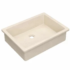 Native Trails Anacapa 21" x 15.5" Rectangle Undermount NativeStone Concrete ADA Bathroom Sink, Sand, NSL2116-D