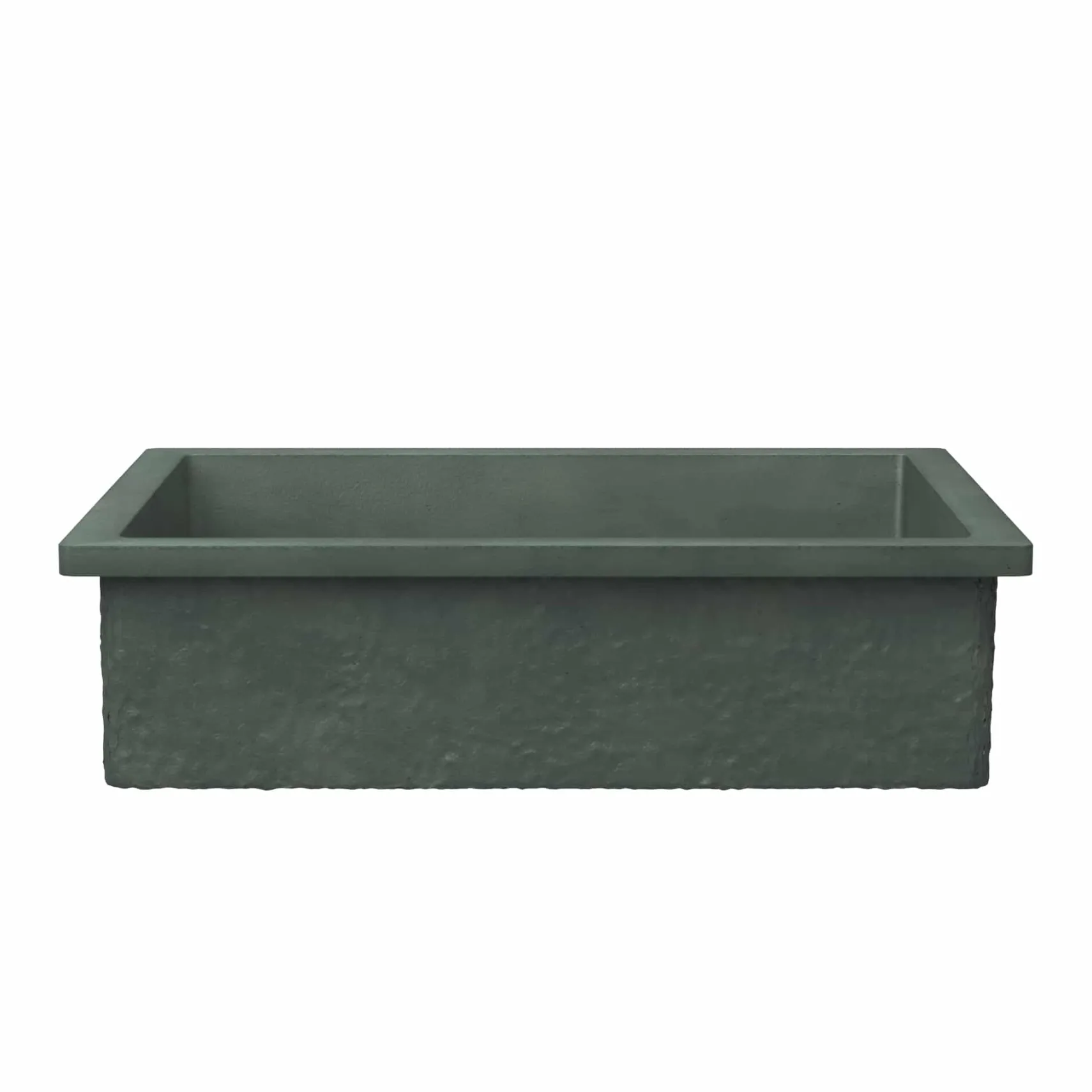 Native Trails Anacapa 21" x 15.5" Rectangle Undermount NativeStone Concrete ADA Bathroom Sink, Forest, NSL2116-F