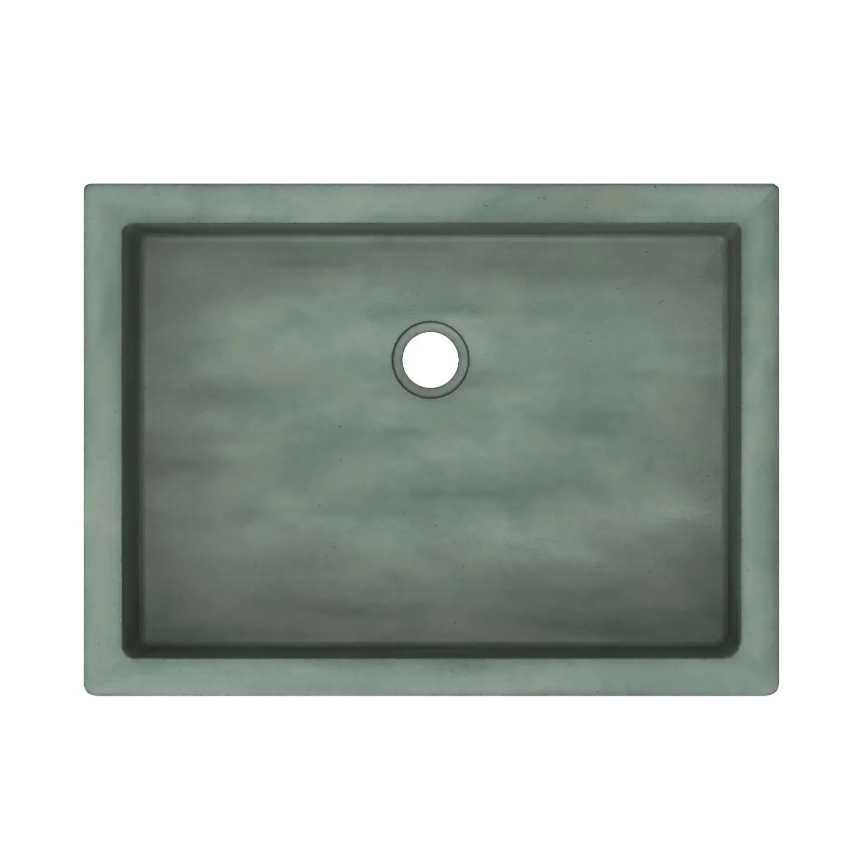 Native Trails Anacapa 21" x 15.5" Rectangle Undermount NativeStone Concrete ADA Bathroom Sink, Forest, NSL2116-F