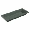 Native Trails Arcata 37" x 15" Rectangle Undermount NativeStone Concrete Bathroom Sink, Forest, NSL3715-F