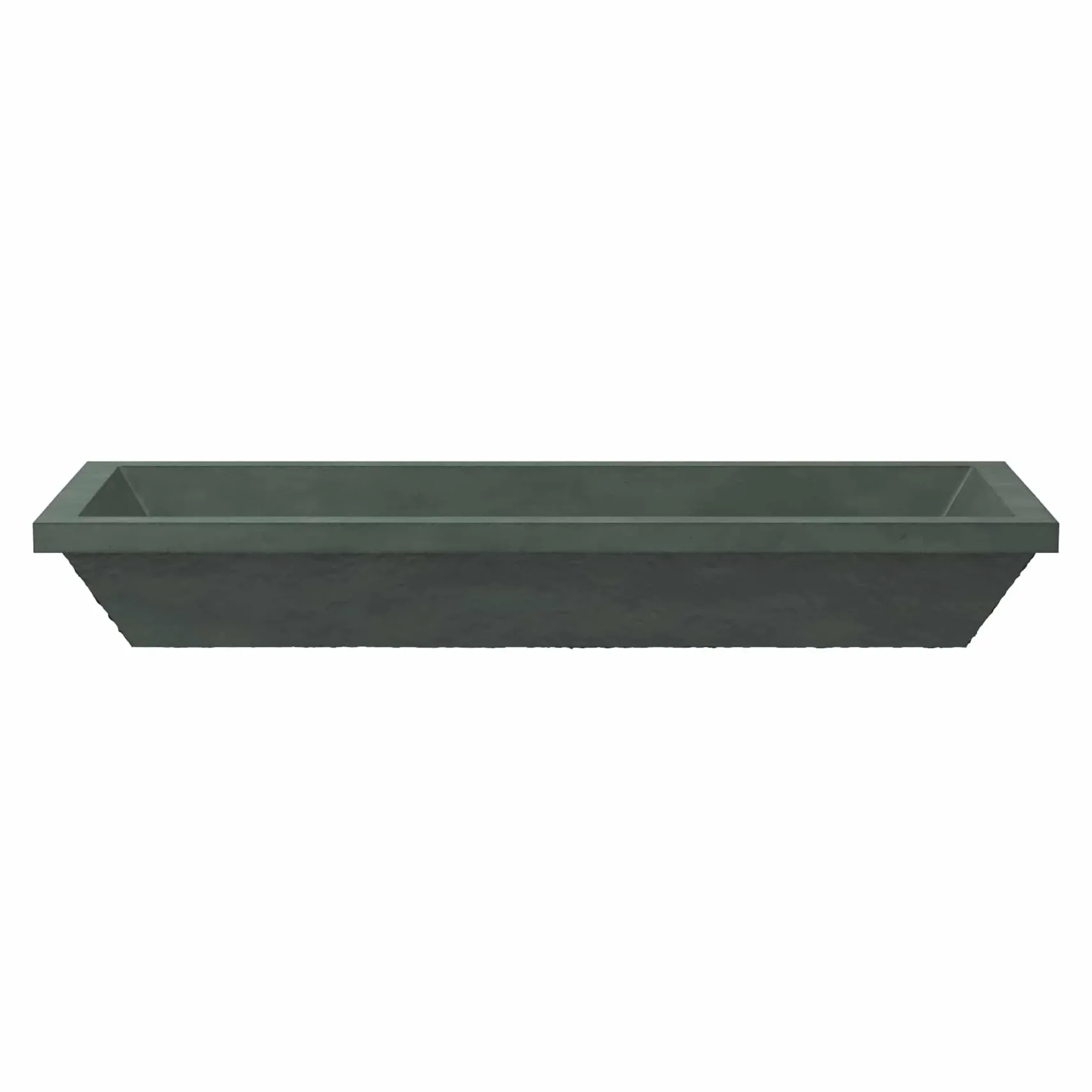 Native Trails Arcata 37" x 15" Rectangle Undermount NativeStone Concrete Bathroom Sink, Forest, NSL3715-F