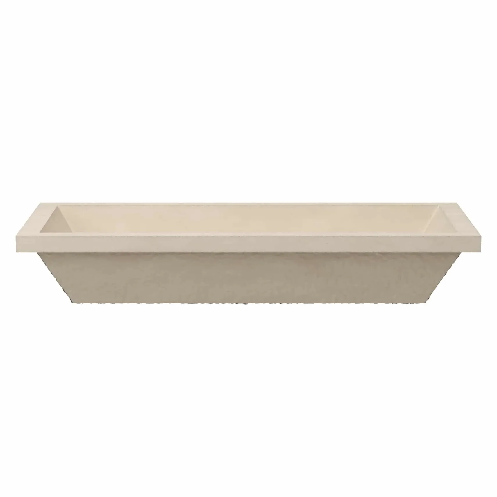 Native Trails Arcata 31" x 15" Rectangle Undermount NativeStone Concrete Bathroom Sink, Sand, NSL3115-D