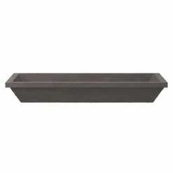 Native Trails Arcata 37" x 15" Rectangle Undermount NativeStone Concrete Bathroom Sink, Slate, NSL3715-S