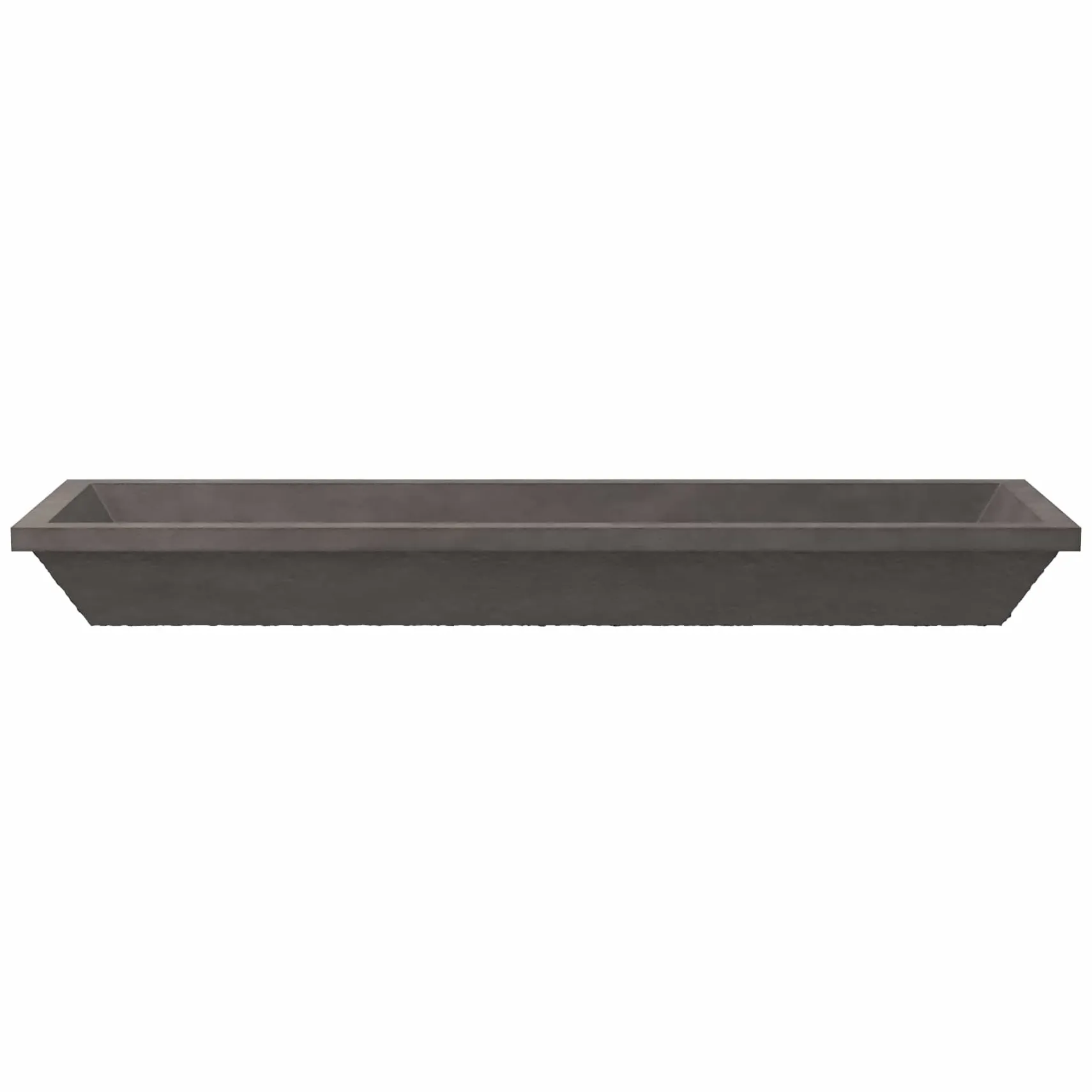 Native Trails Arcata 49" x 15" Rectangle Undermount NativeStone Concrete Bathroom Sink, Slate, NSL4915-S