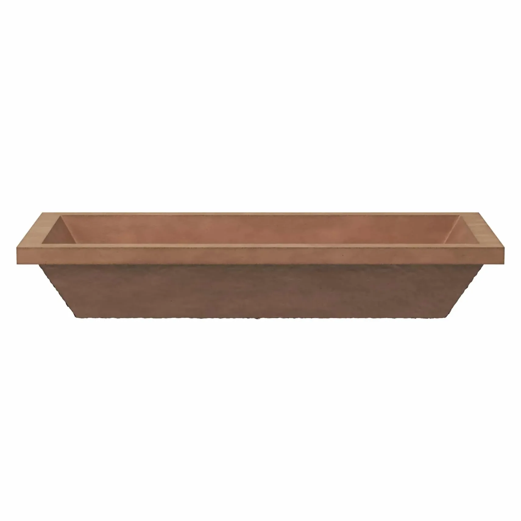 Native Trails Arcata 31" x 15" Rectangle Undermount NativeStone Concrete Bathroom Sink, Terracotta, NSL3115-T