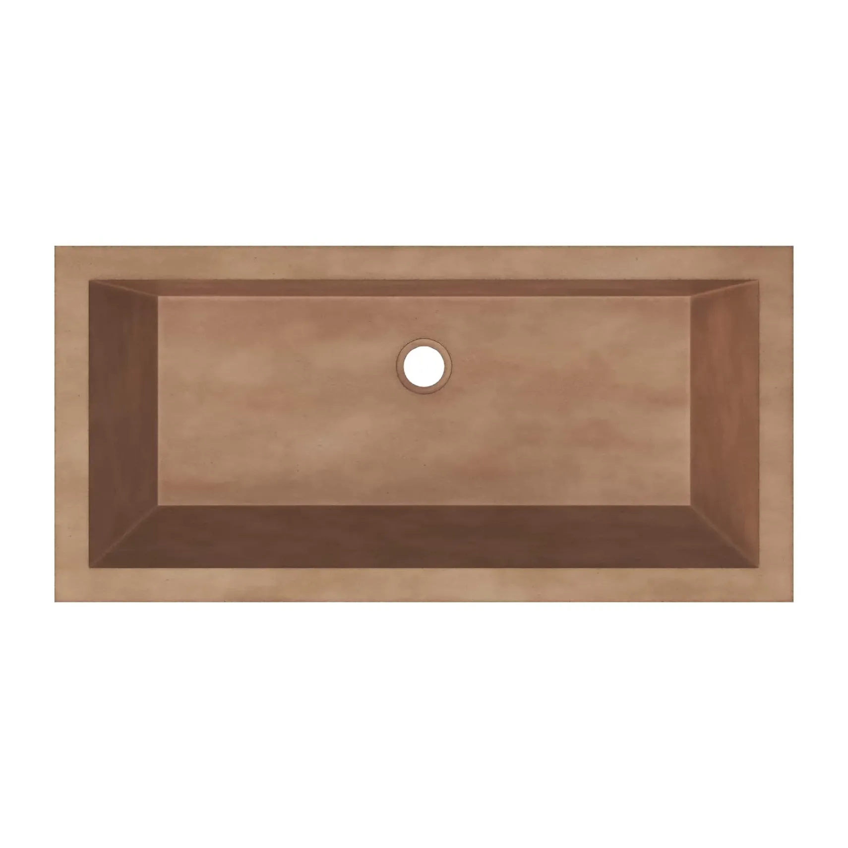 Native Trails Arcata 31" x 15" Rectangle Undermount NativeStone Concrete Bathroom Sink, Terracotta, NSL3115-T
