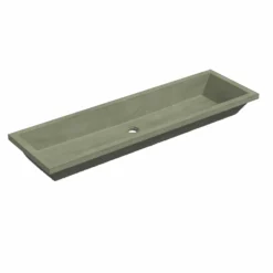 Native Trails Arcata 49" x 15" Rectangle Undermount NativeStone Concrete Bathroom Sink, Sage, NSL4915-G