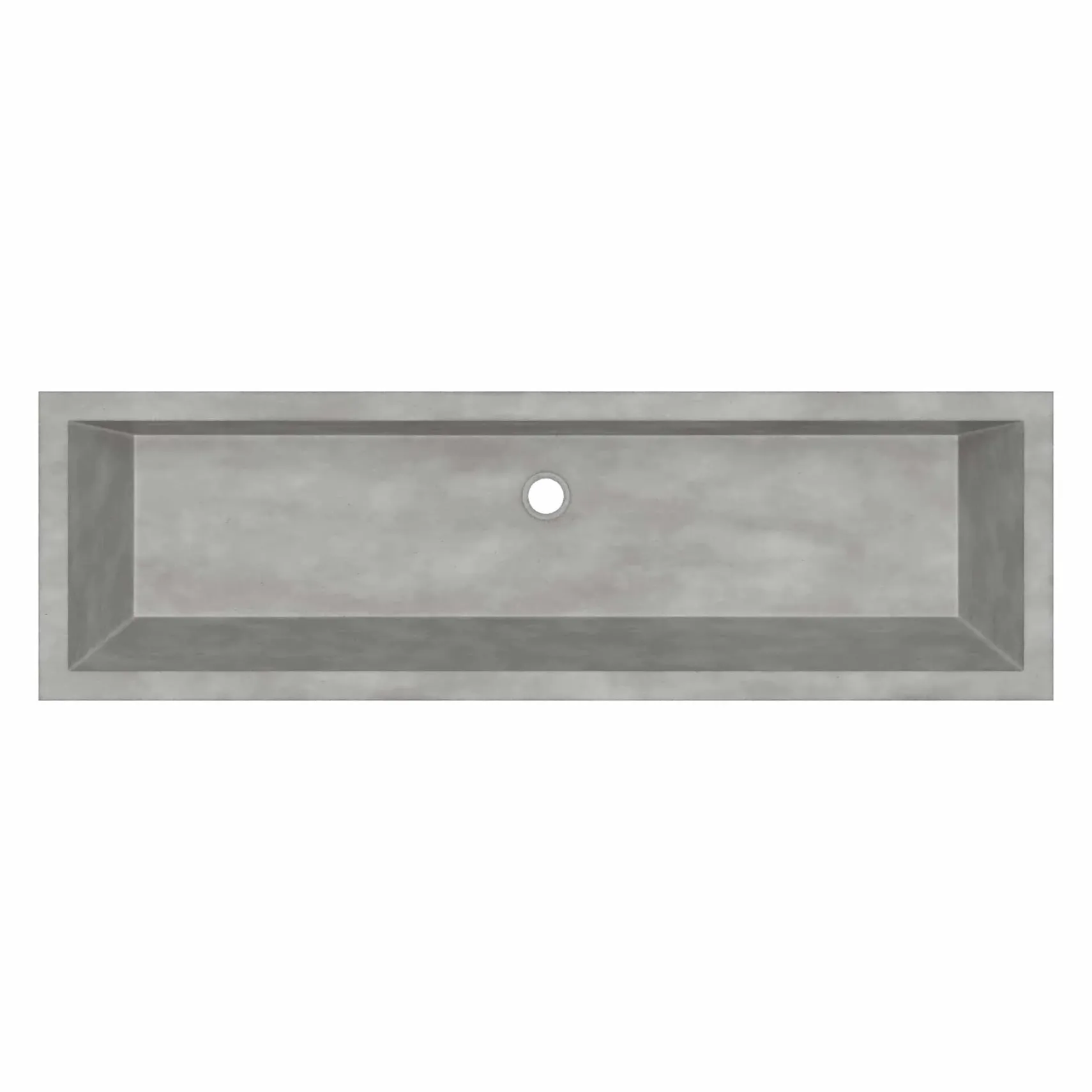 Native Trails Arcata 49" x 15" Rectangle Undermount NativeStone Concrete Bathroom Sink, Ash, NSL4915-A