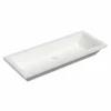 Native Trails Arcata 37" x 15" Rectangle Undermount NativeStone Concrete Bathroom Sink, Pearl, NSL3715-P