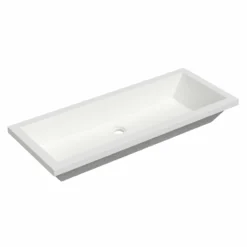 Native Trails Arcata 37" x 15" Rectangle Undermount NativeStone Concrete Bathroom Sink, Pearl, NSL3715-P