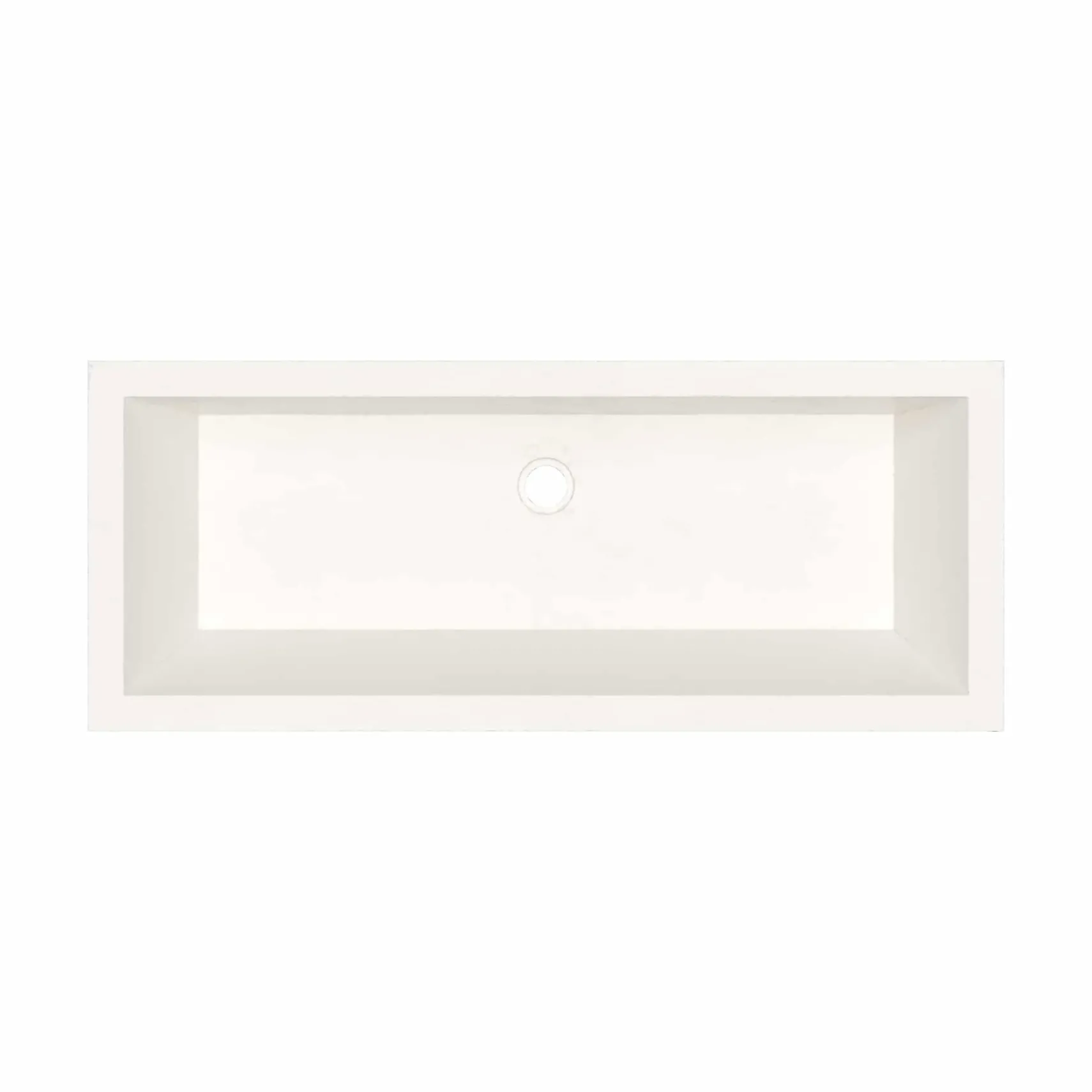 Native Trails Arcata 37" x 15" Rectangle Undermount NativeStone Concrete Bathroom Sink, Pearl, NSL3715-P