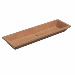 Native Trails Arcata 49" x 15" Rectangle Undermount NativeStone Concrete Bathroom Sink, Terracotta, NSL4915-T