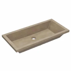 Native Trails Arcata 31" x 15" Rectangle Undermount NativeStone Concrete Bathroom Sink, Earth, NSL3115-E