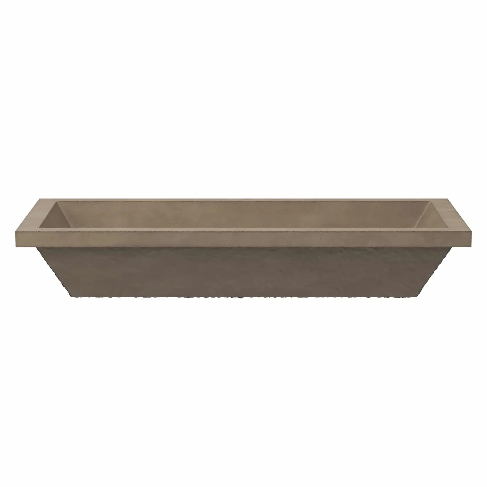 Native Trails Arcata 31" x 15" Rectangle Undermount NativeStone Concrete Bathroom Sink, Earth, NSL3115-E
