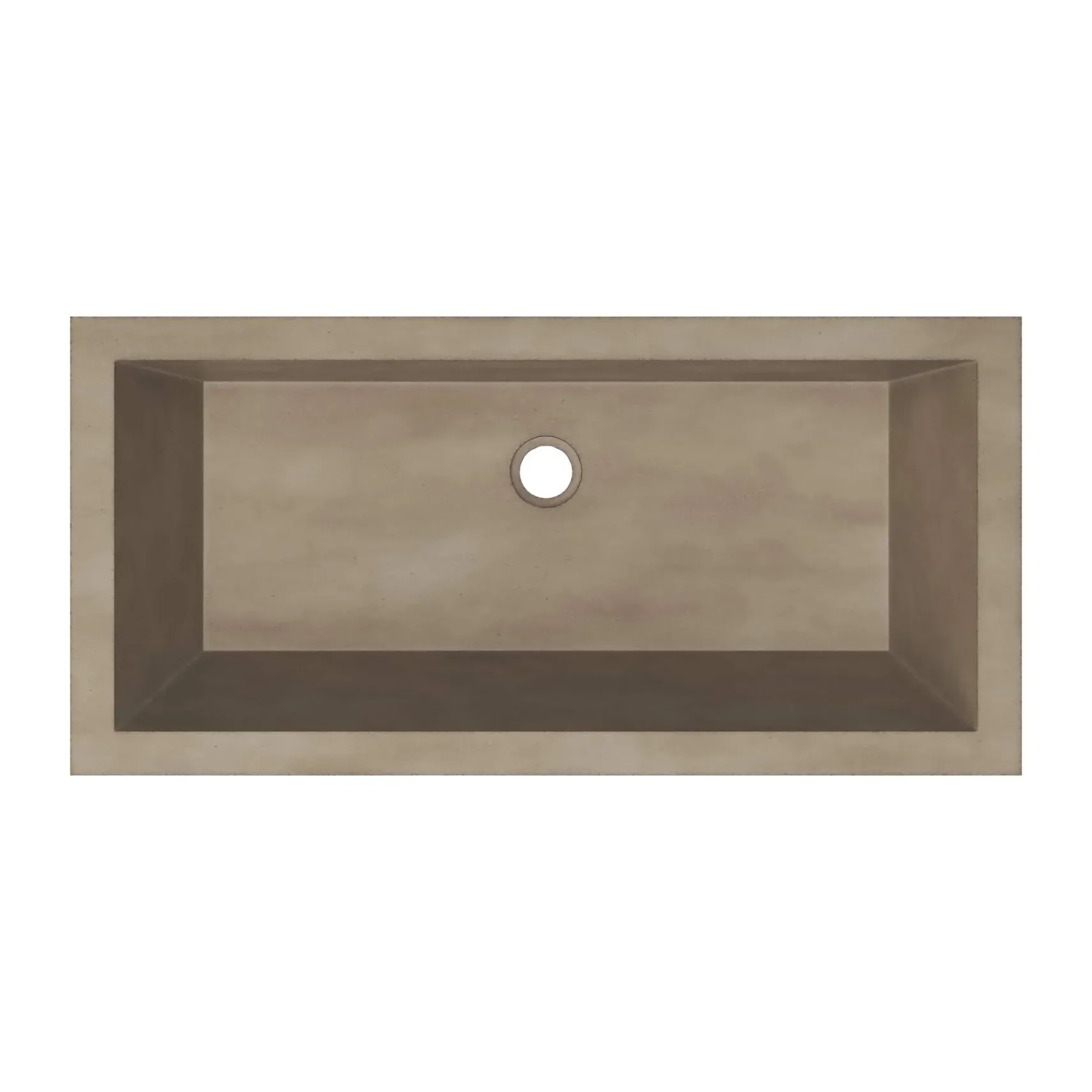 Native Trails Arcata 31" x 15" Rectangle Undermount NativeStone Concrete Bathroom Sink, Earth, NSL3115-E