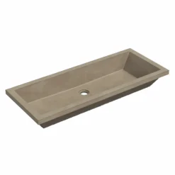 Native Trails Arcata 37" x 15" Rectangle Undermount NativeStone Concrete Bathroom Sink, Earth, NSL3715-E