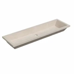 Native Trails Arcata 49" x 15" Rectangle Undermount NativeStone Concrete Bathroom Sink, Sand, NSL4915-D