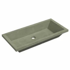 Native Trails Arcata 31" x 15" Rectangle Undermount NativeStone Concrete Bathroom Sink, Sage, NSL3115-G