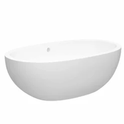Native Trails Avalon 62" Freestanding NativeStone Concrete Bathtub in Pearl, NST6236-P