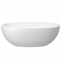 Native Trails Avalon 62" Freestanding NativeStone Concrete Bathtub in Pearl, NST6236-P