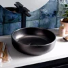 Native Trails Bliss 16" x 16" Round Vessel Fireclay Bathroom Sink, Gunmetal, PML1616-M