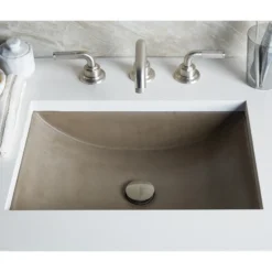 Native Trails Cabrillo 21" Rectangle NativeStone Concrete Bathroom Sink, Earth, NSL2014-E
