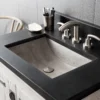 Native Trails Cabrillo 21" Rectangle NativeStone Concrete Bathroom Sink, Ash, NSL2014-A