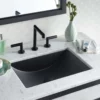 Native Trails Cabrillo 20.75" x 14.75" Rectangle Undermount NativeStone Concrete ADA Bathroom Sink, Charcoal, NSL2014-C